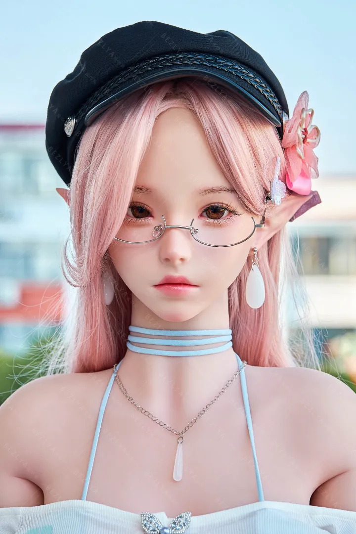 155cm (5ft1) G-Cup Movable Jaw Silicone Head + TPE Body Hybrid Sex Doll Kaliya, Head Kaliya